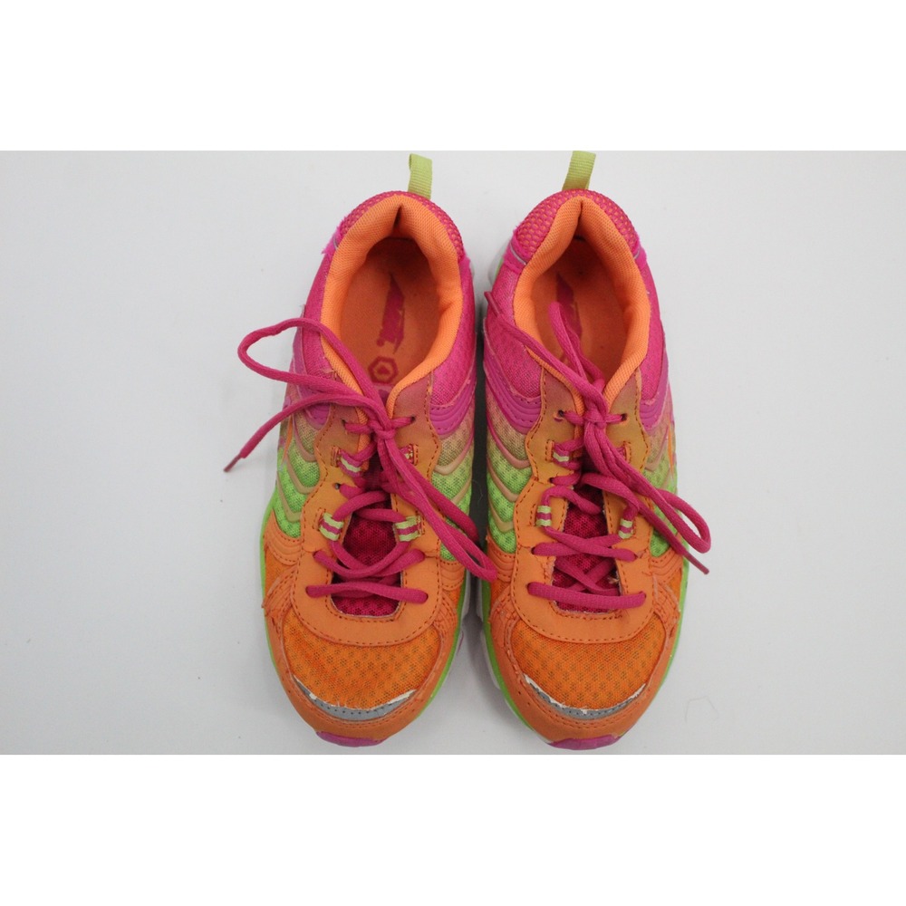 Avia Girls Athletic Running Shoes Pink Orange Green WMEB9291-1213 Size 4